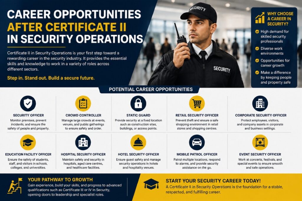 Career Opportunities After Certificate II in Security Operations
